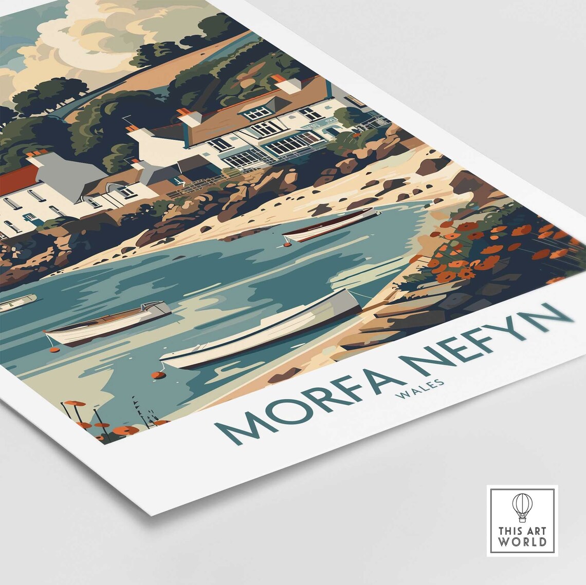 Morfa Nefyn Travel Poster, Wales Art Print - Image 4