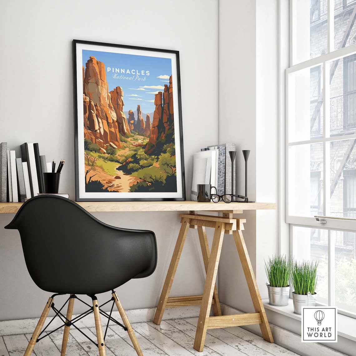Pinnacles National Park Rock Spires Trail Hiking View Poster - Image 4