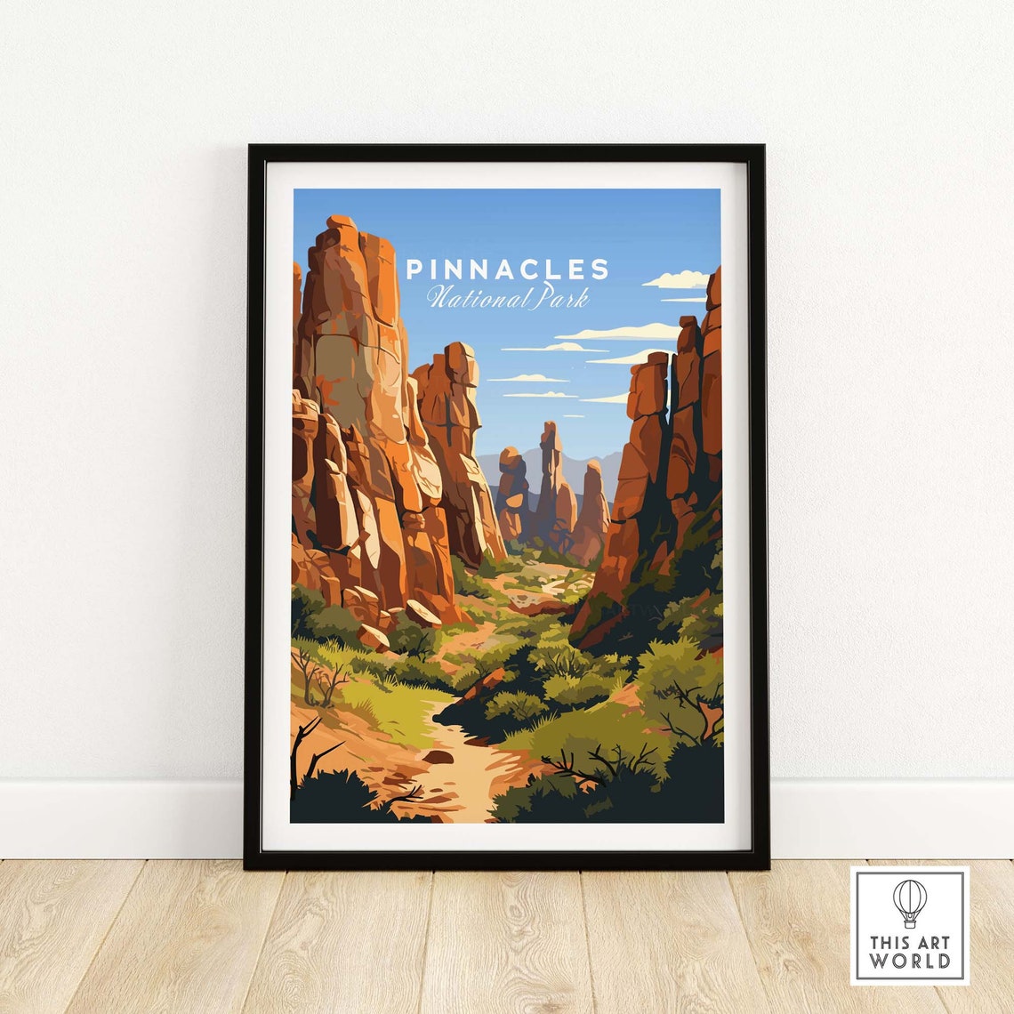 Pinnacles National Park Rock Spires Trail Hiking View Poster