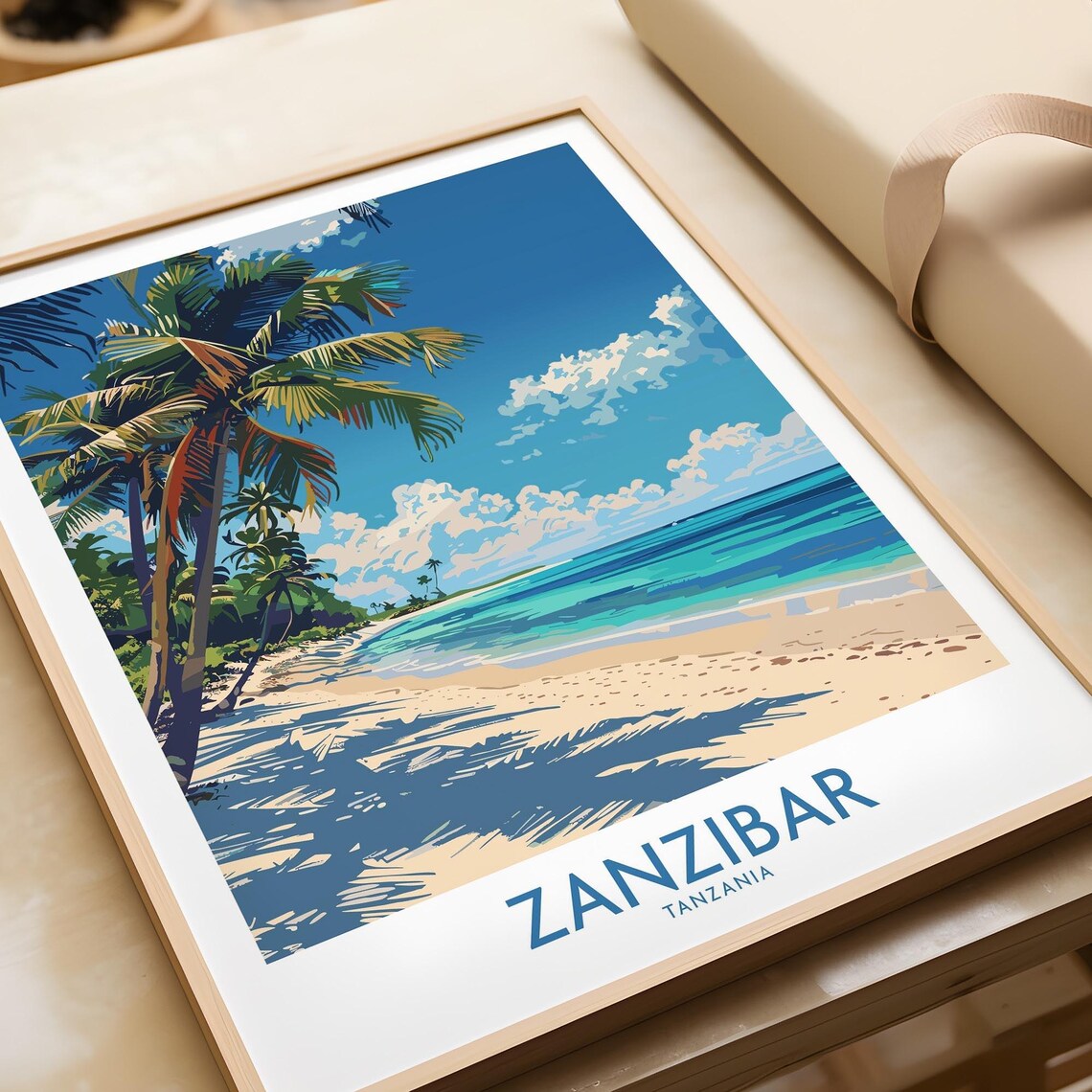 Zanzibar Print Tanzania Zanzibar Travel Print Wall Art Tanzania Wall Hanging Home Decor Zanzibar Art Lover Gift Zanzibar Birthday Present