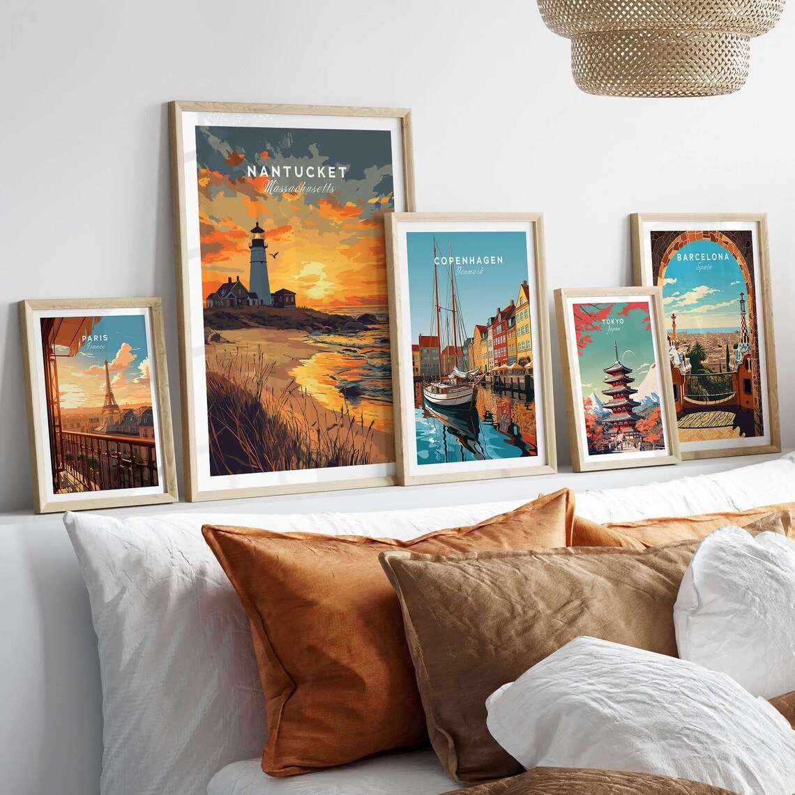 Nantucket Beach Lighthouse, Coastal Scenery Poster - Image 3