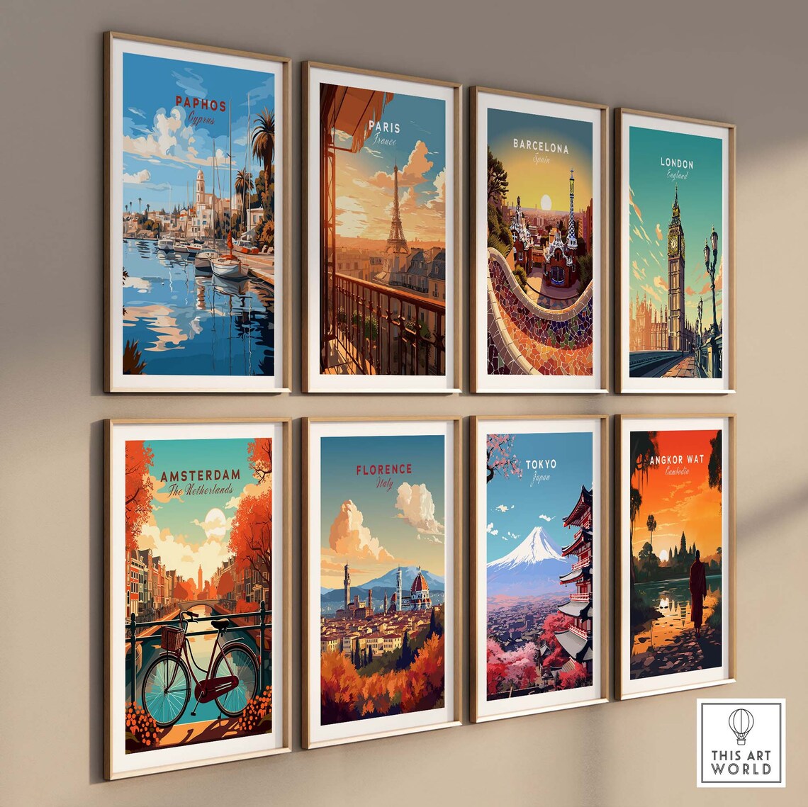 Paphos Travel Poster, Holiday Gift For Her - Image 3