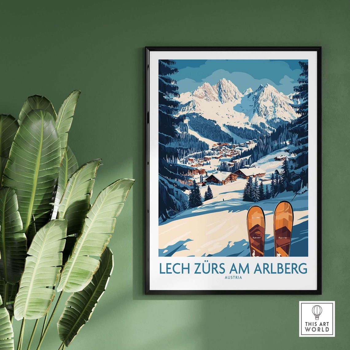 Winter Sports Art Print, Gift For Skier - Image 2