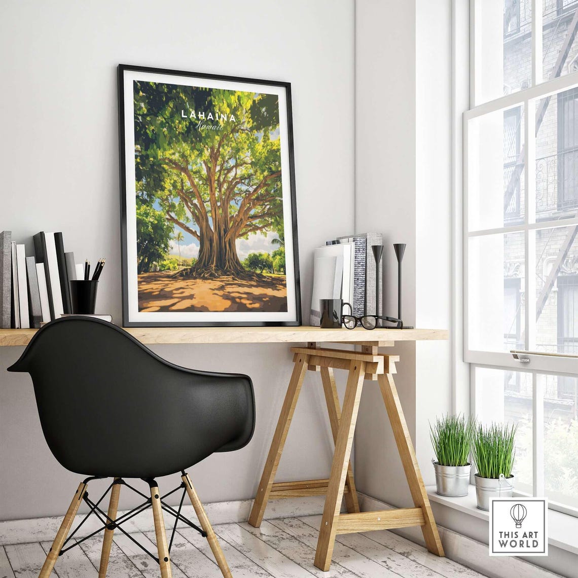 Lahaina Banyan Tree, Hawaii Travel Poster - Image 4