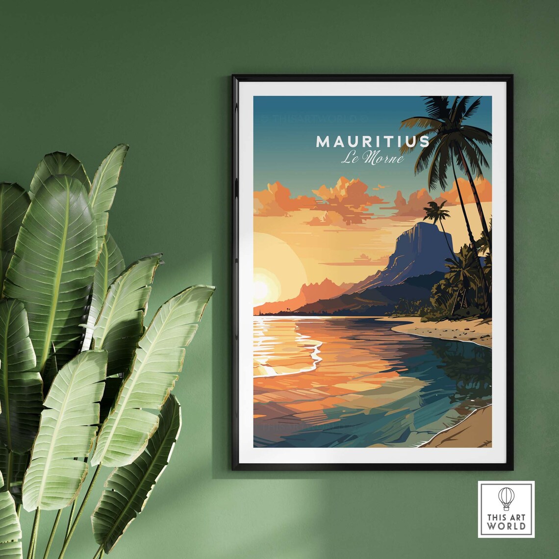 Le Morne Mauritius Travel Poster Art Print - Image 2