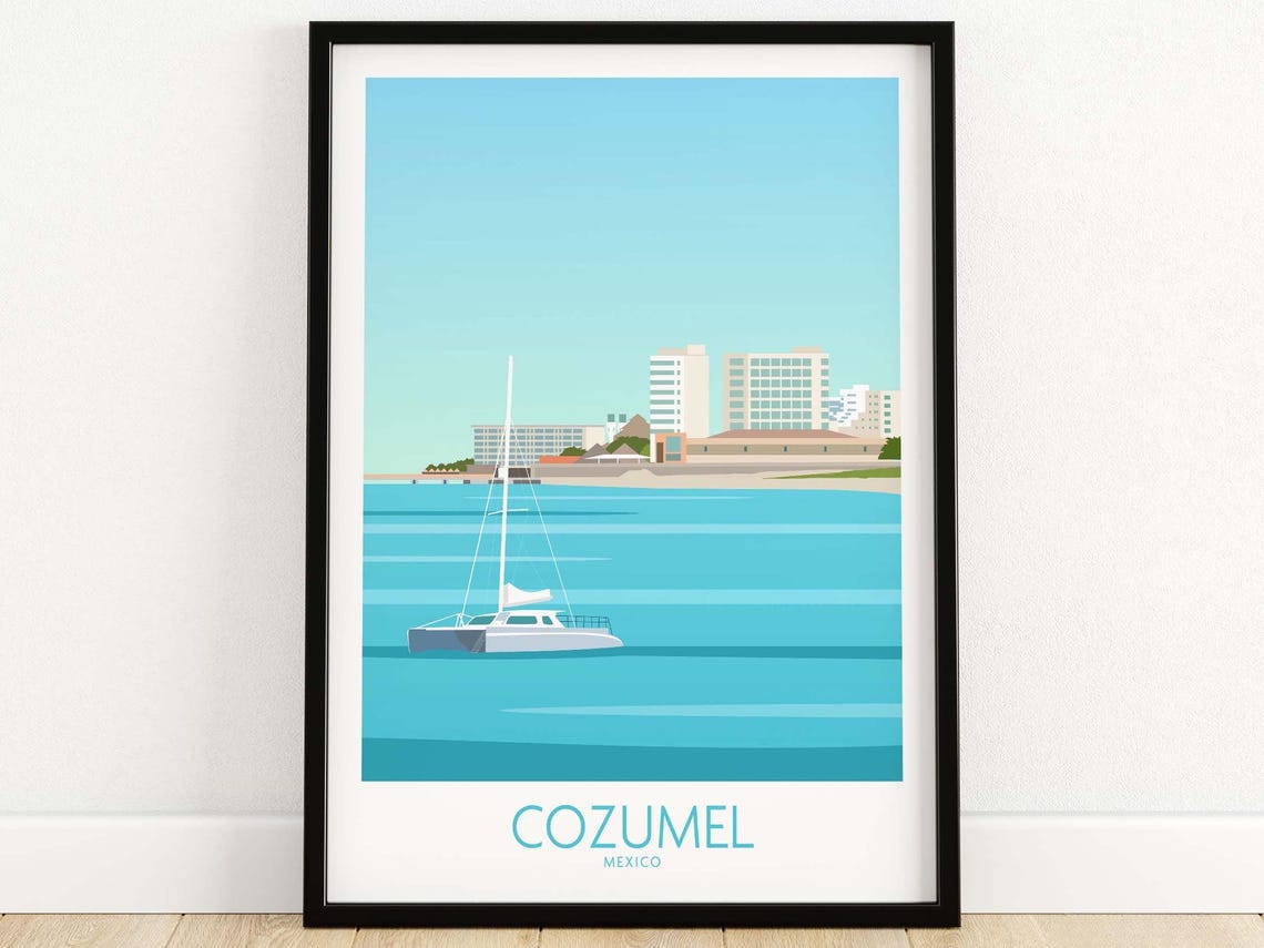 Cozumel Poster Mexico Wall Art