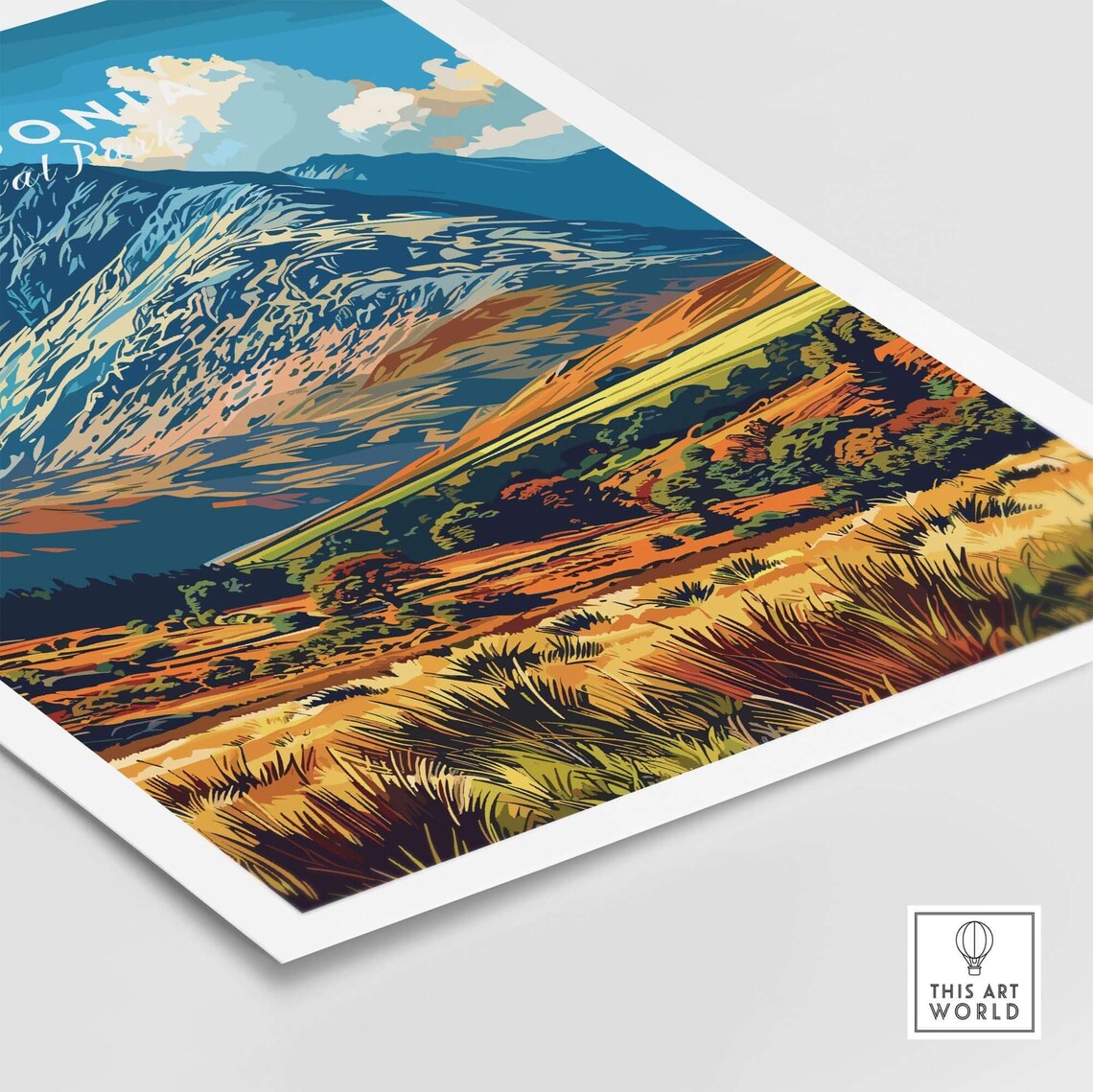 Snowdonia National Park Wales Travel Poster, Wall Hanging - Image 5