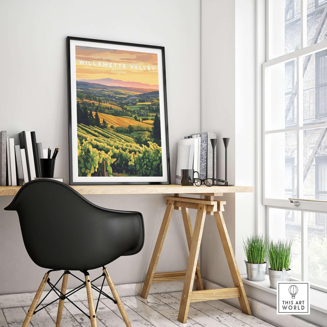 Willamette Valley Wine Country Gift Illustration - Image 4