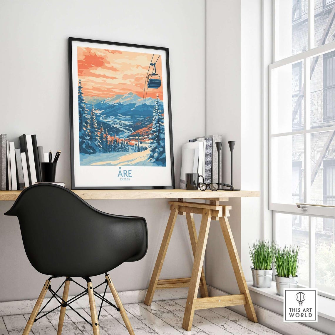 Re Ski Resort, Winter Sports Adventure Poster - Image 4
