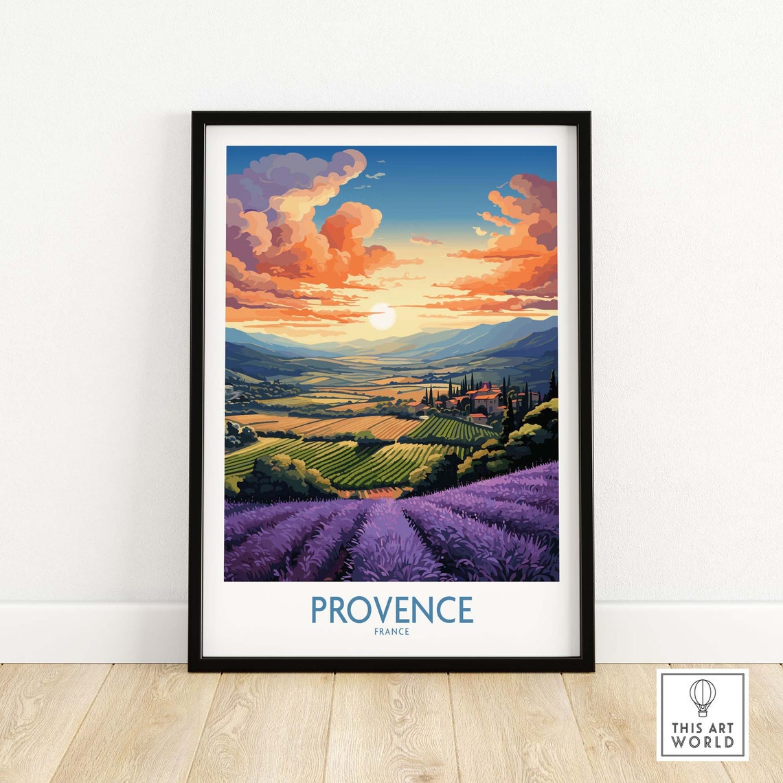 Provence France Poster Wall Art Print Travel Home Dcor Gift Illustration Artwork Birthday Present