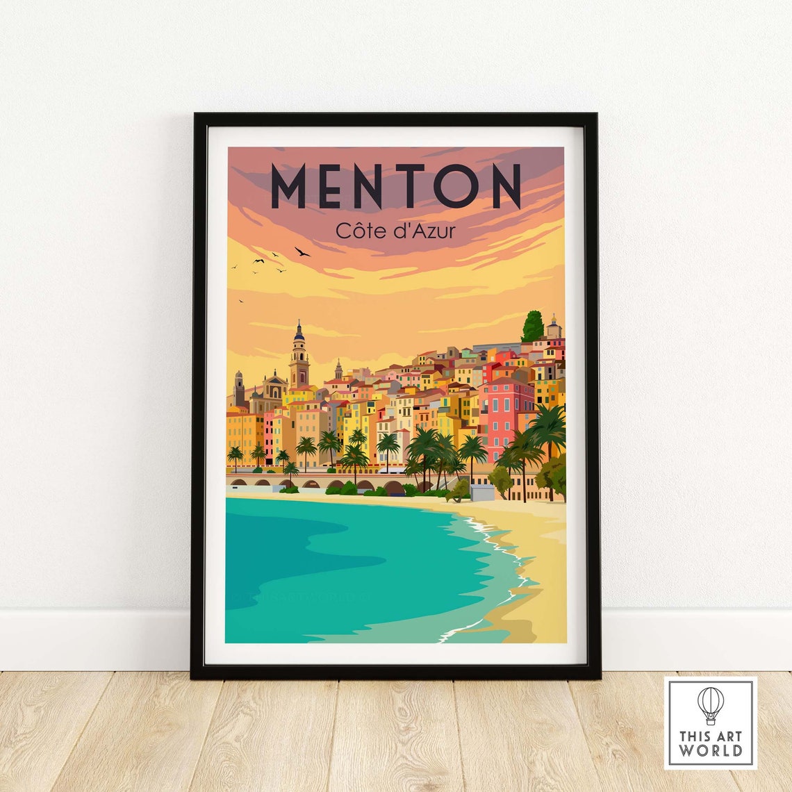 Menton France Cte Dazur Travel Poster