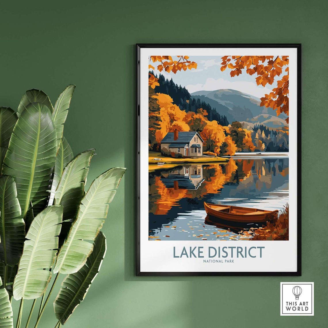 Lake District England Travel Poster, Home Decoration - Image 2