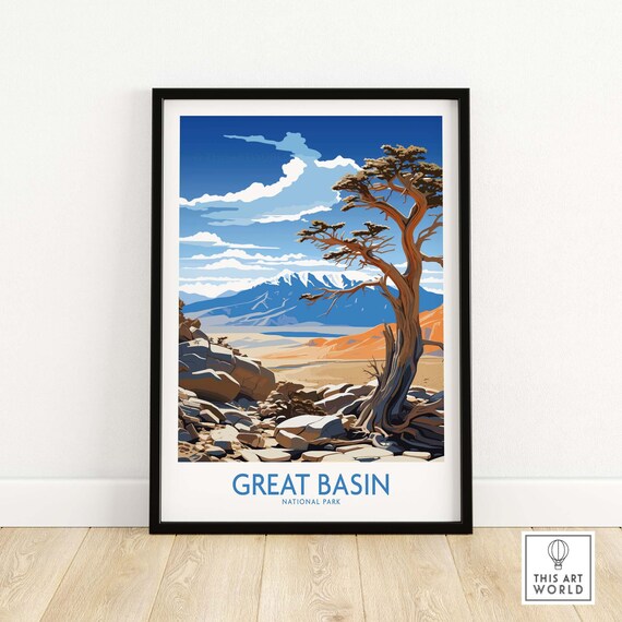 Great Basin National Park Ancient Pine Snow Capped Peak Poster