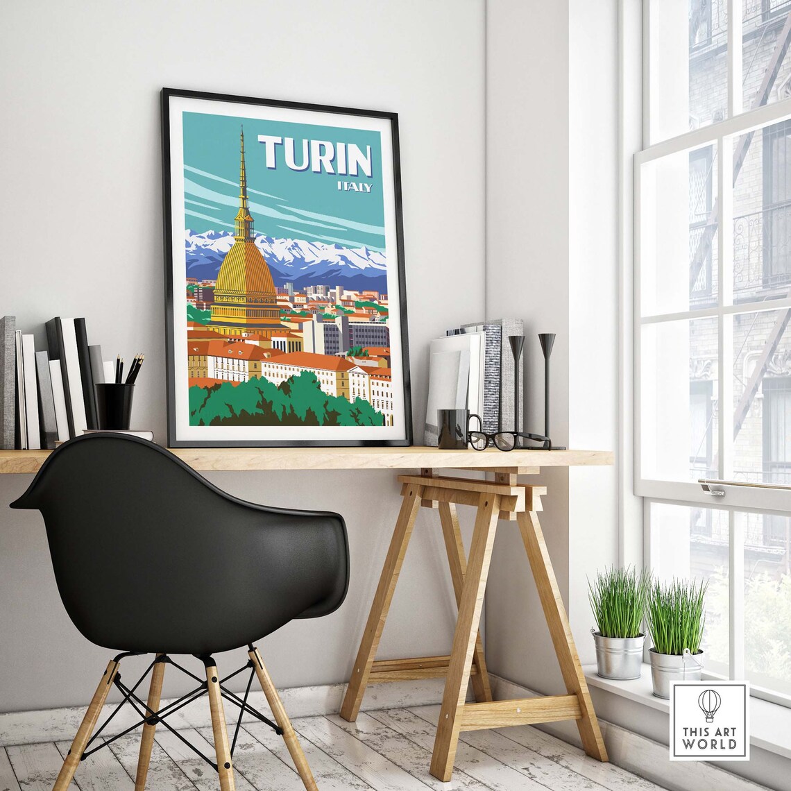 Turin Italy Travel Poster, Europe Wall Art - Image 4
