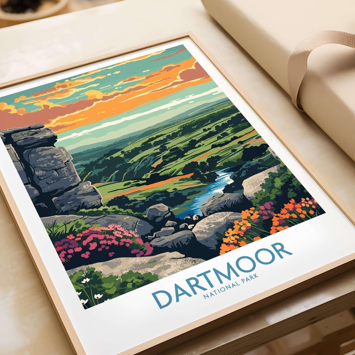 Dartmoor National Park Travel Poster, Wall Art Print - Image 4