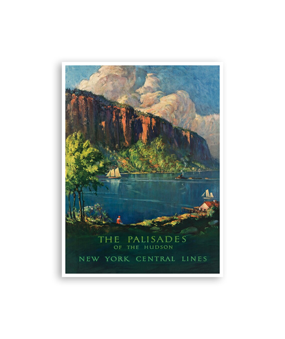The Palisades, New Jersey Vintage Travel Poster