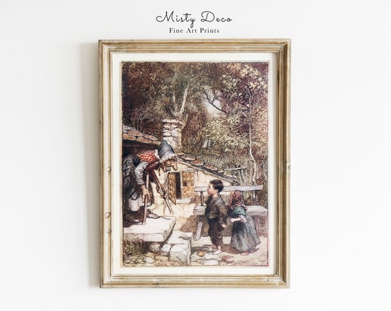 Arthur Rackham Poster Hansel And Gretel Vintage Illustration