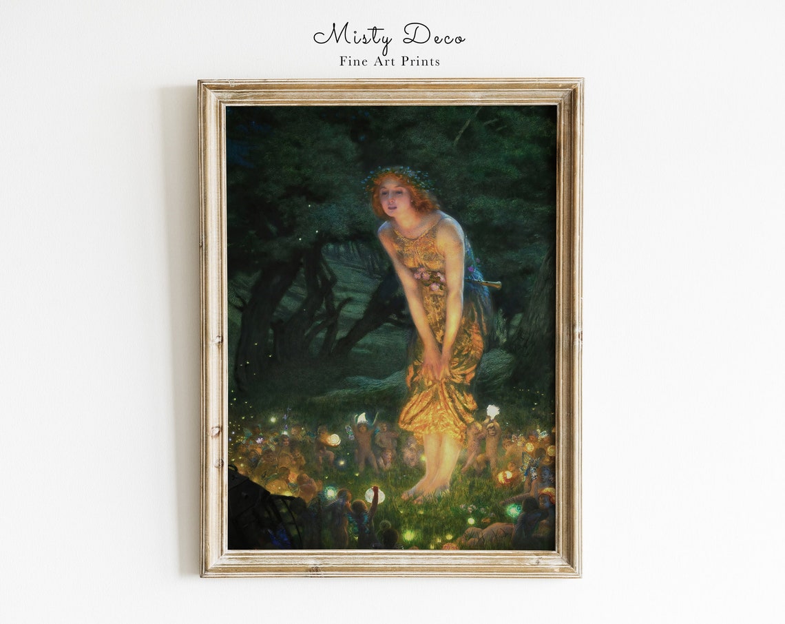 Midsummer Eve Edward Robert Hughes Fairy Queen Classic Fine Art Print
