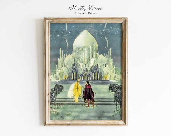 Enchanting Vintage Illustration By Virginia Frances Sterrett Whimsical Fairy Tale Wall Art