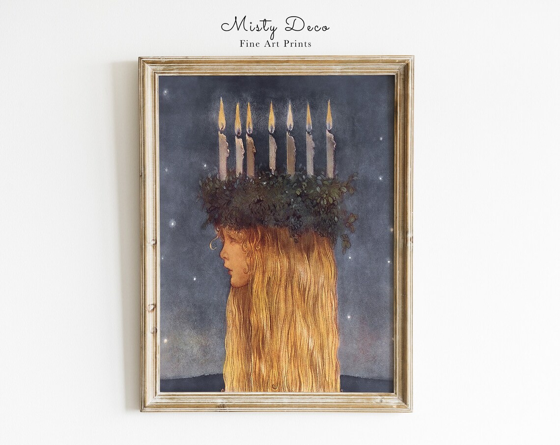 Lucia by John Bauer, Whimsical Folktale Art Print