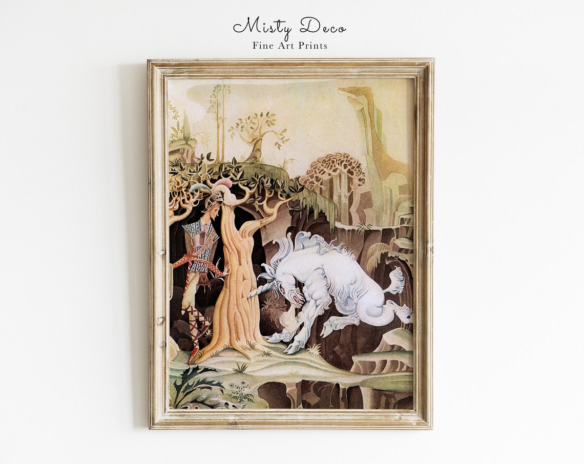 Kay Nielsen Knight And White Horse Enchanted Forest Fairytale Poster