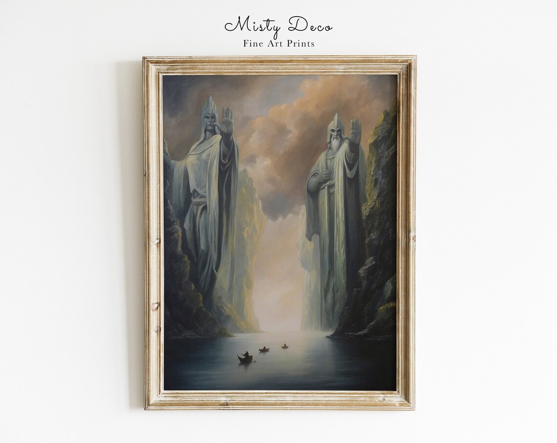 Pillars Of Kings Dark Fantasy Landscape Art Print