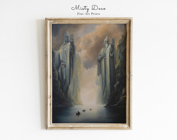 Pillars Of Kings Dark Fantasy Landscape Art Print