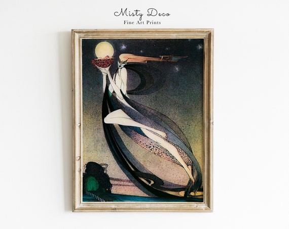Vintage Witch Art By Kay Nielsen Art Print