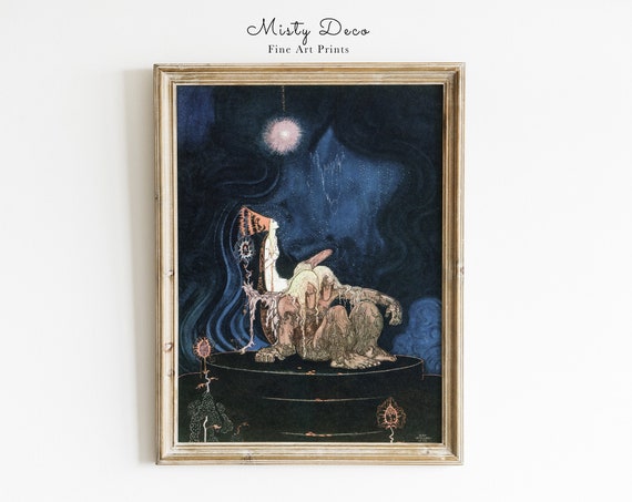 Fairytale Illustration By Kay Nielsen The Three Princesses Princess And Troll Art Vintage Nouveau Print Golden Age Of