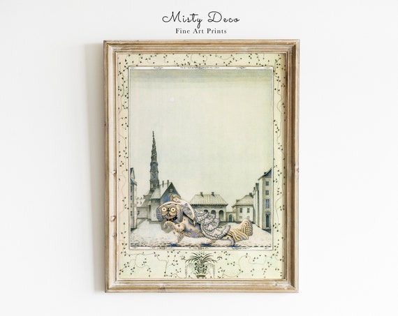 Vintage Fairy Tale Illustration By Kay Nielsen Old Storybook Fairytale Wall Art Golden Age Of