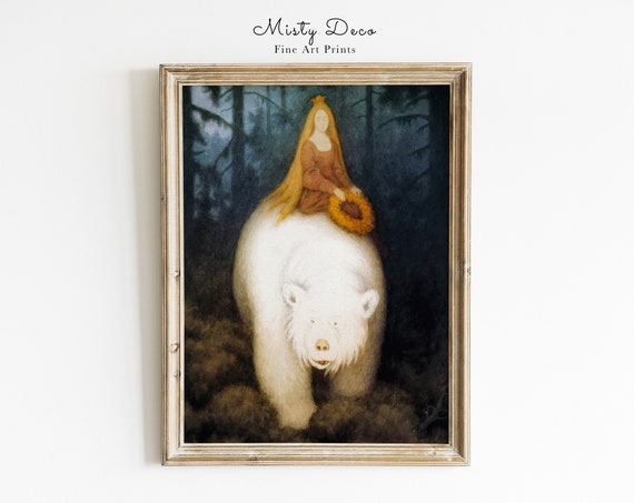 Princess Riding on a White Bear, Kittelsen Art Print