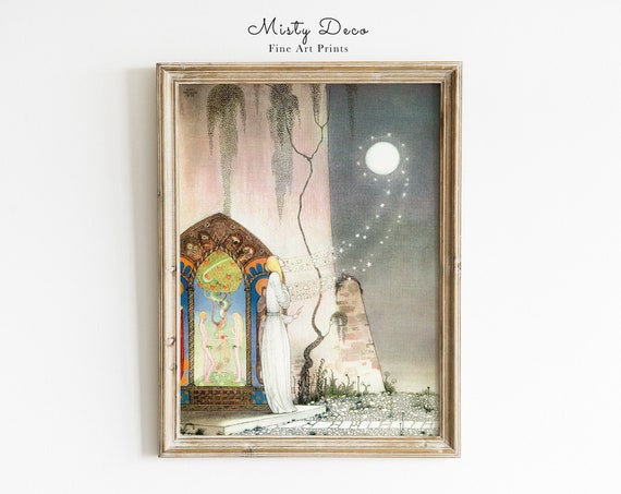 Whimsical Fairytale Illustrations By Kay Nielsen Fairy Tale Moon Wall Art The Golden Age Of Illustration Vintage Kids Room