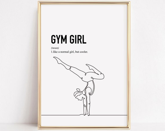 Gymnastics Gift Poster, Women and Girls Decor