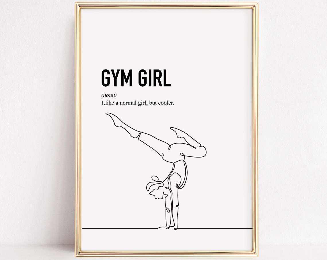 Gymnastics Gift Poster, Women and Girls Decor