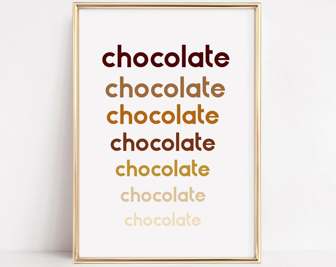 Chocolate Art Print, Teen Girl Room Decor