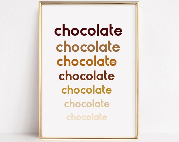 Chocolate Art Print, Teen Girl Room Decor