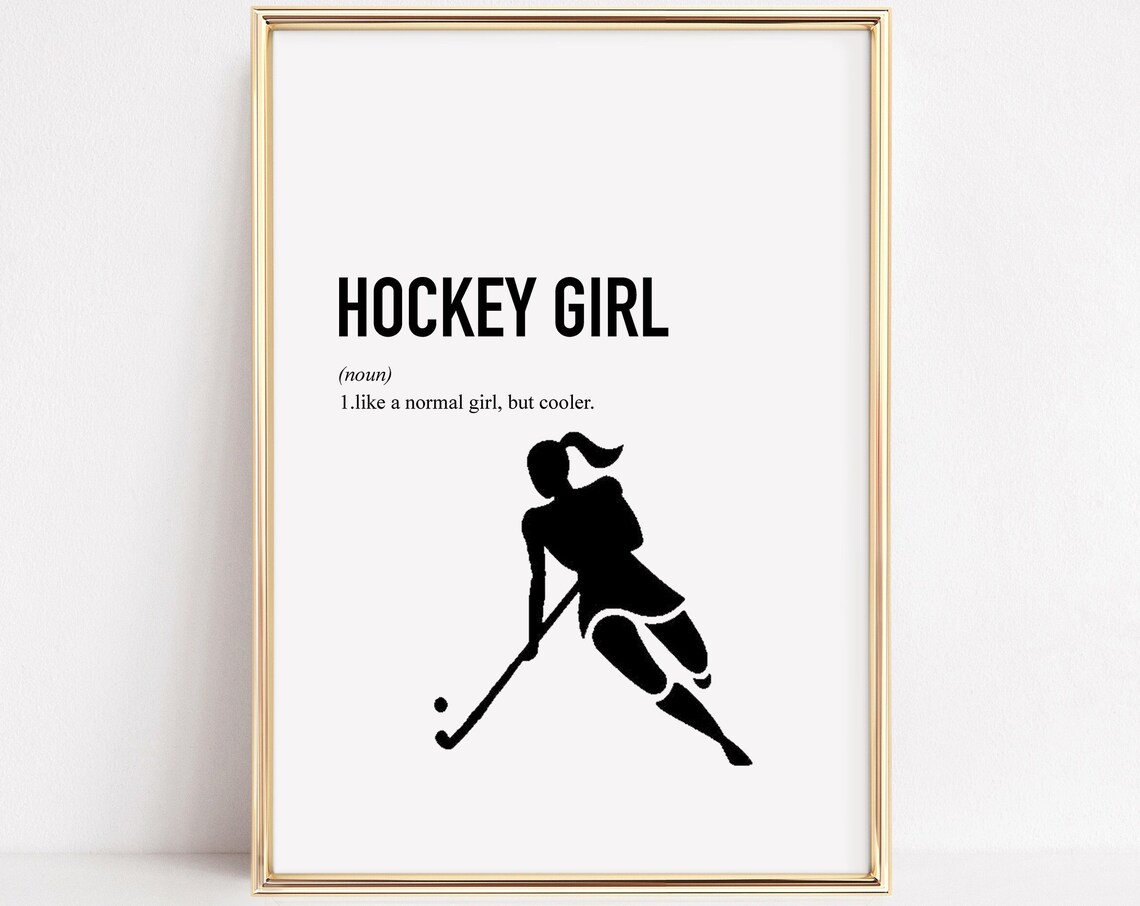 Field Hockey Poster for Players and Team Gifts