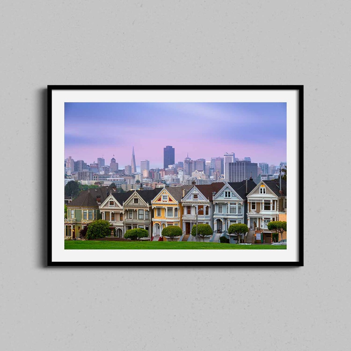 Painted Ladies Photo Print San Francisco Victorian Houses Wall Art Bay Area Cityscape Photography Travel Home Decor Framed Fine