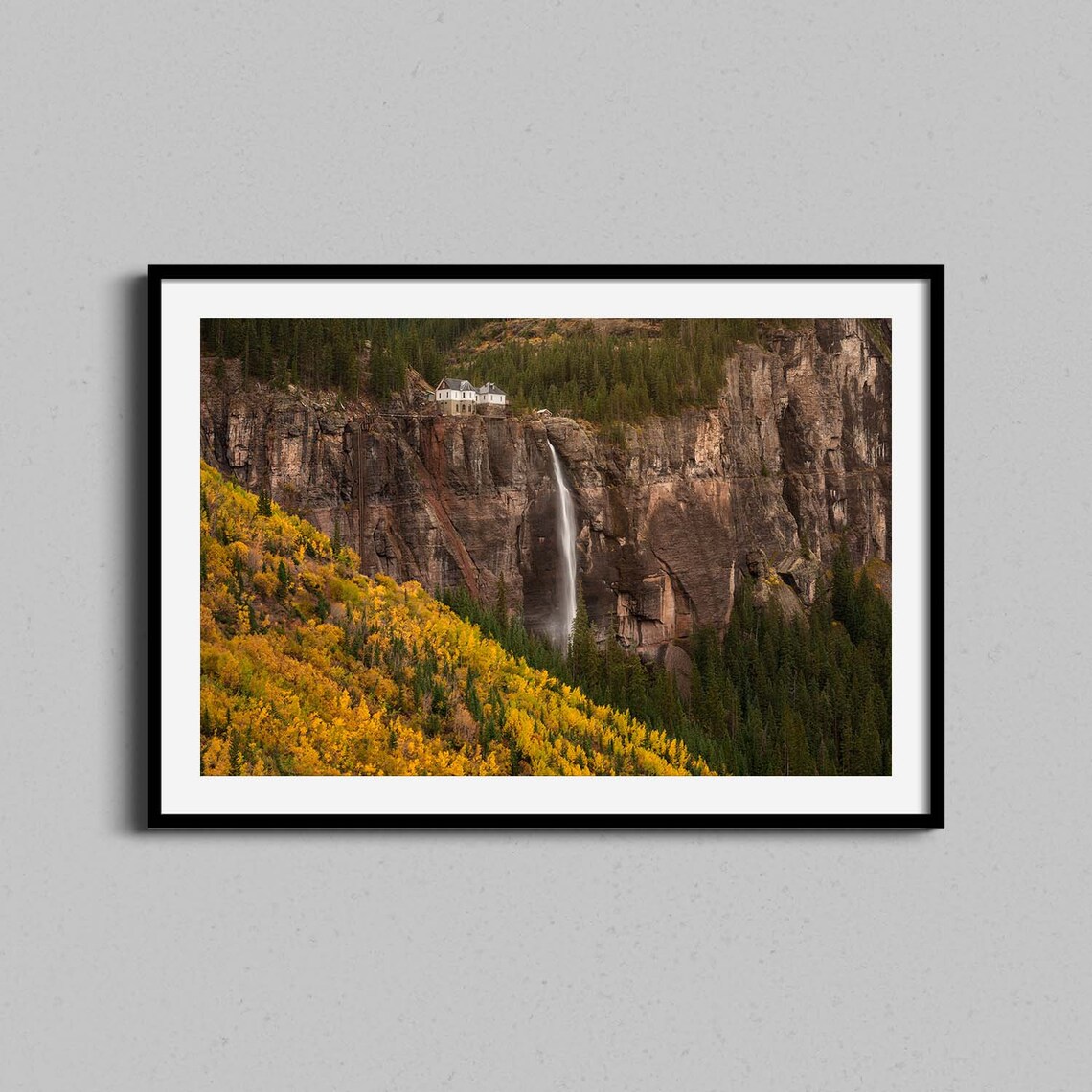 Bridal Veil Falls Telluride Colorado Autumn Aspen Waterfall Print