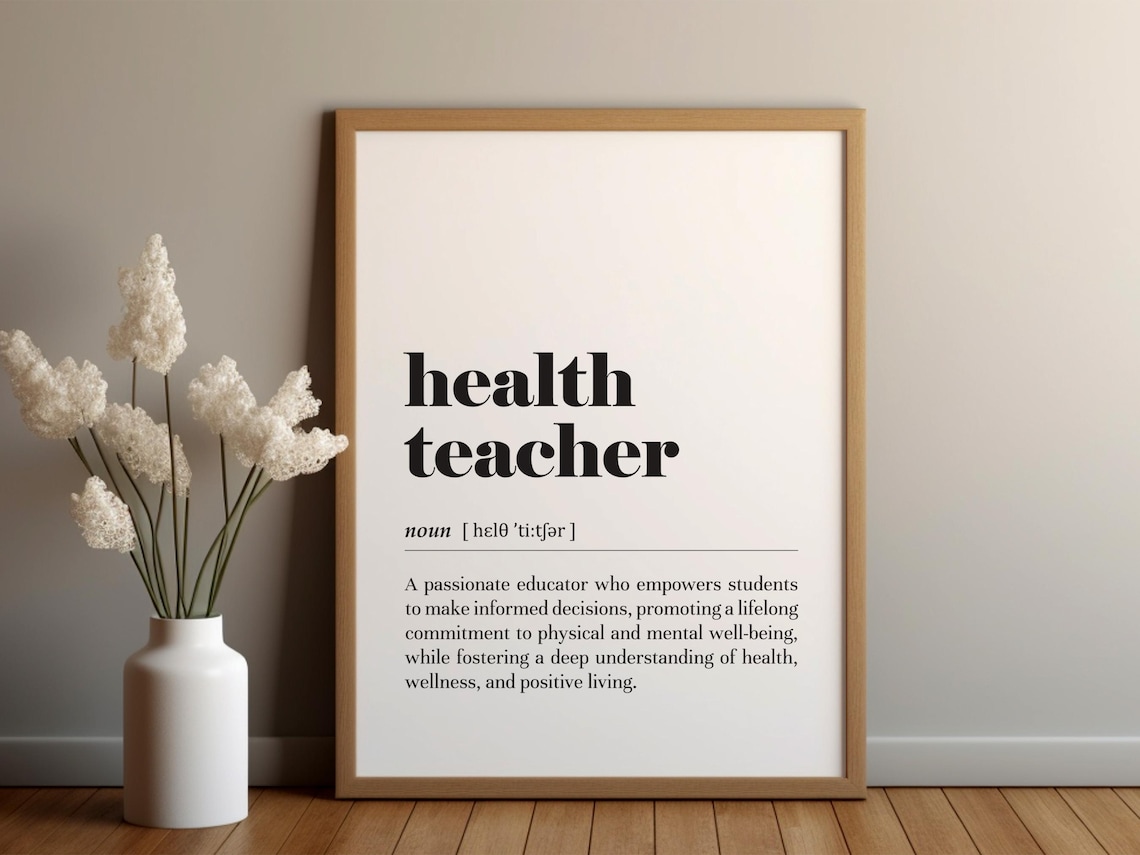 Health Teacher Definition Poster Print