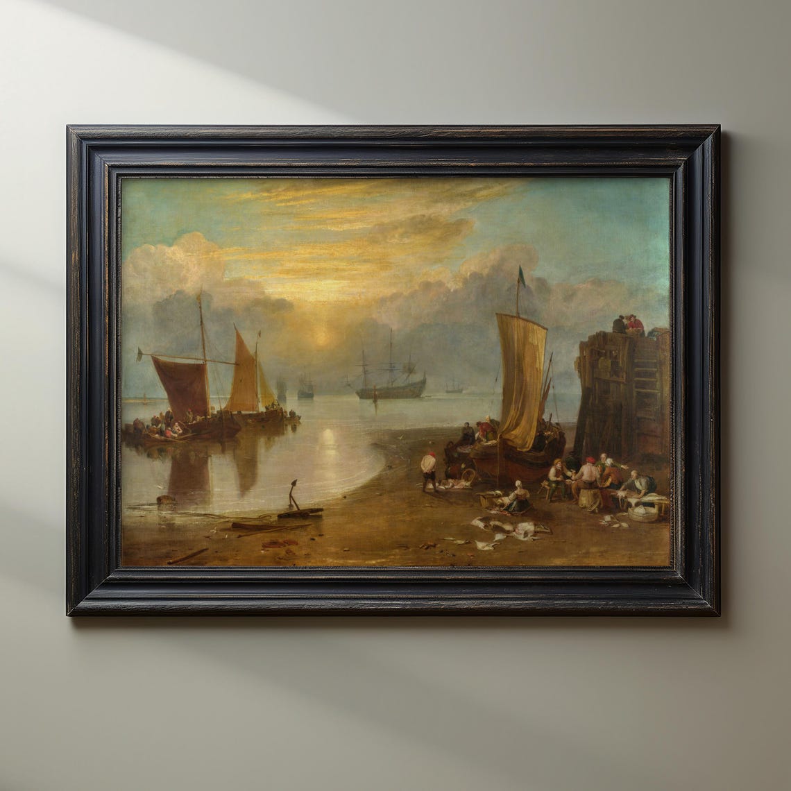 Turner Sun Rising Through Vapour Fishermen on the Beach Poster - Image 2