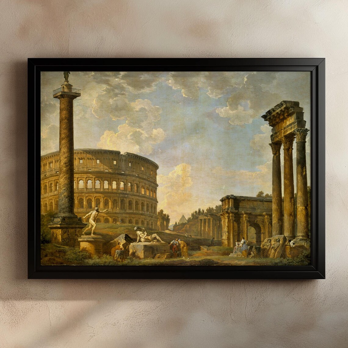 Roman Colosseum Capriccio by Giovanni Panini Art Print - Image 4