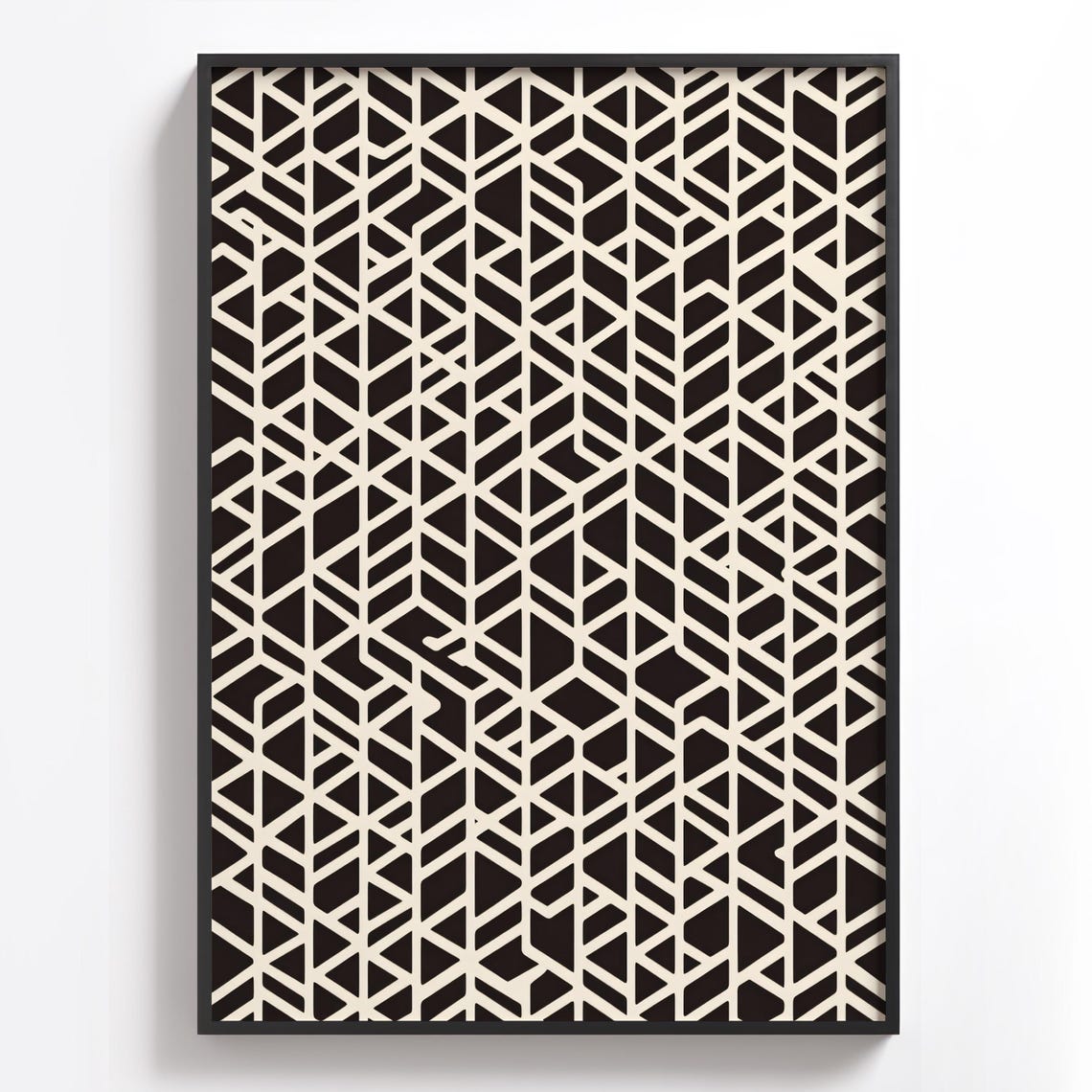 Geometric Pattern Art Black And White Design Modern Wall Art Abstract Geometric Print Trendy Pattern Print Statement Wall Art Line Art