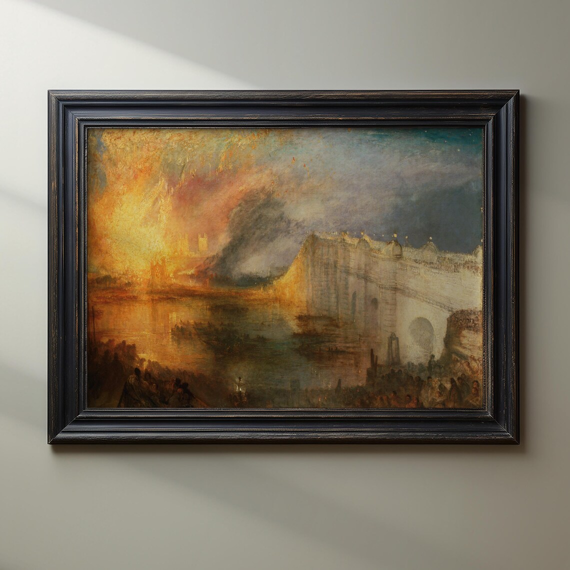 Turner Burning of the Houses of Parliament London Fire Poster - Image 3