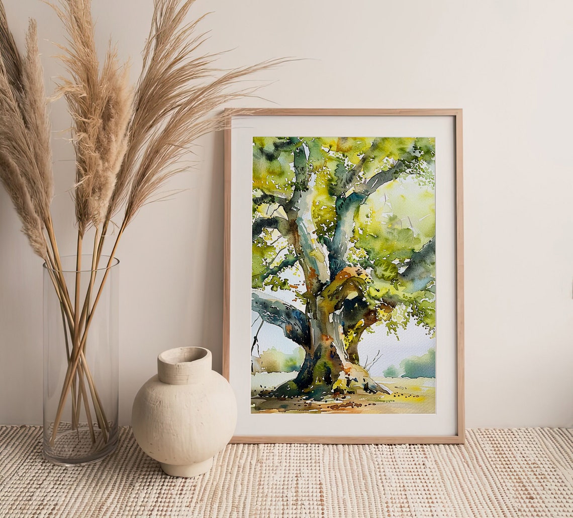 Oak Tree Forest Artwork Travel Poster - Image 4
