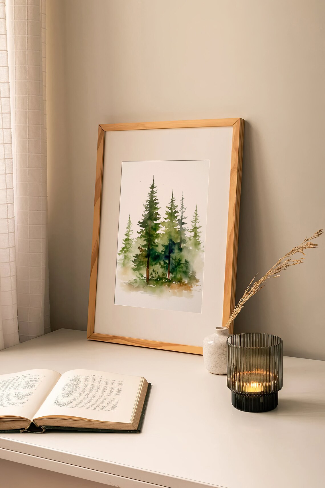Pacific Northwest Forest Watercolor Art Print - Image 2
