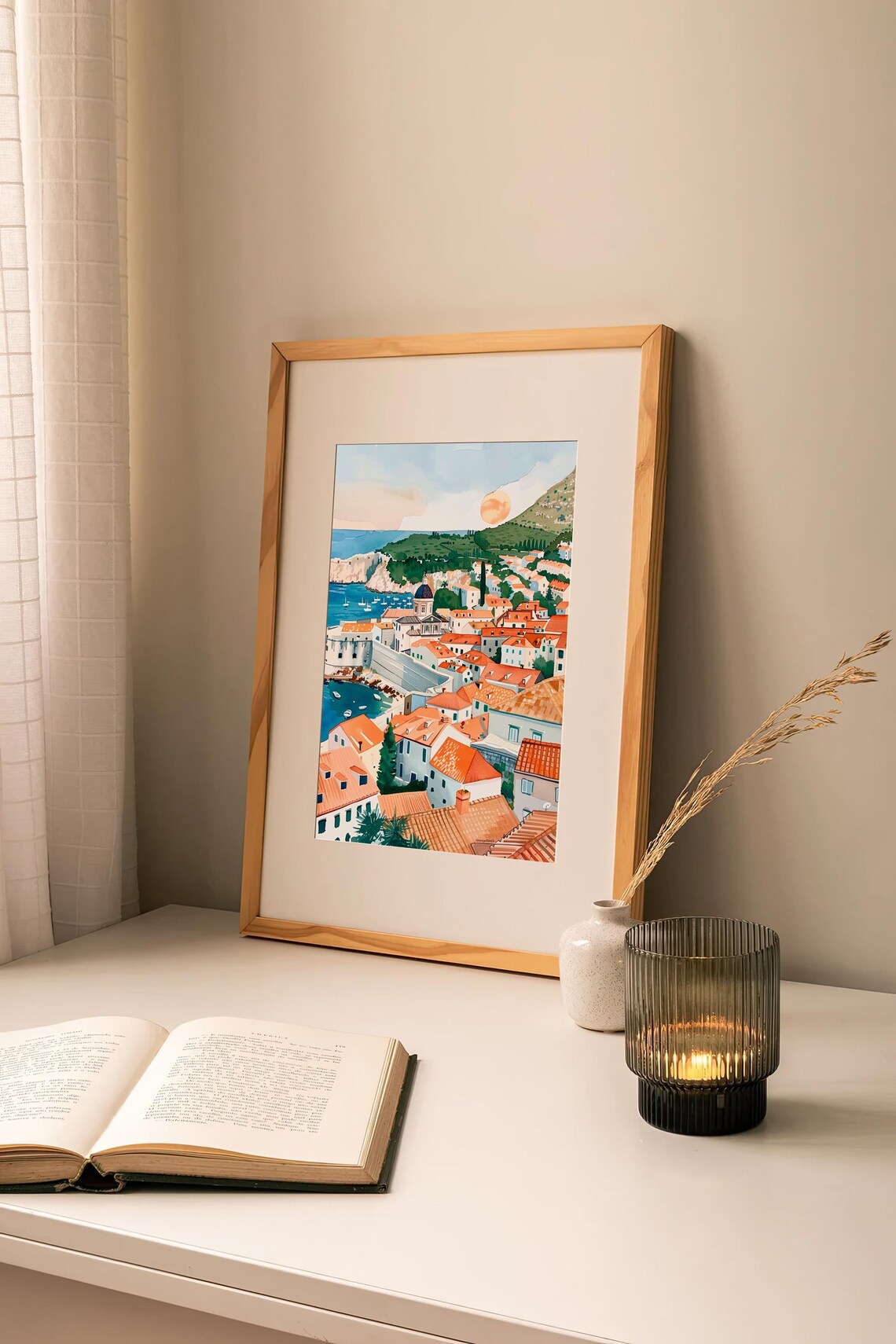 Dubrovnik Watercolor Cityscape Art Print, Croatia - Image 2