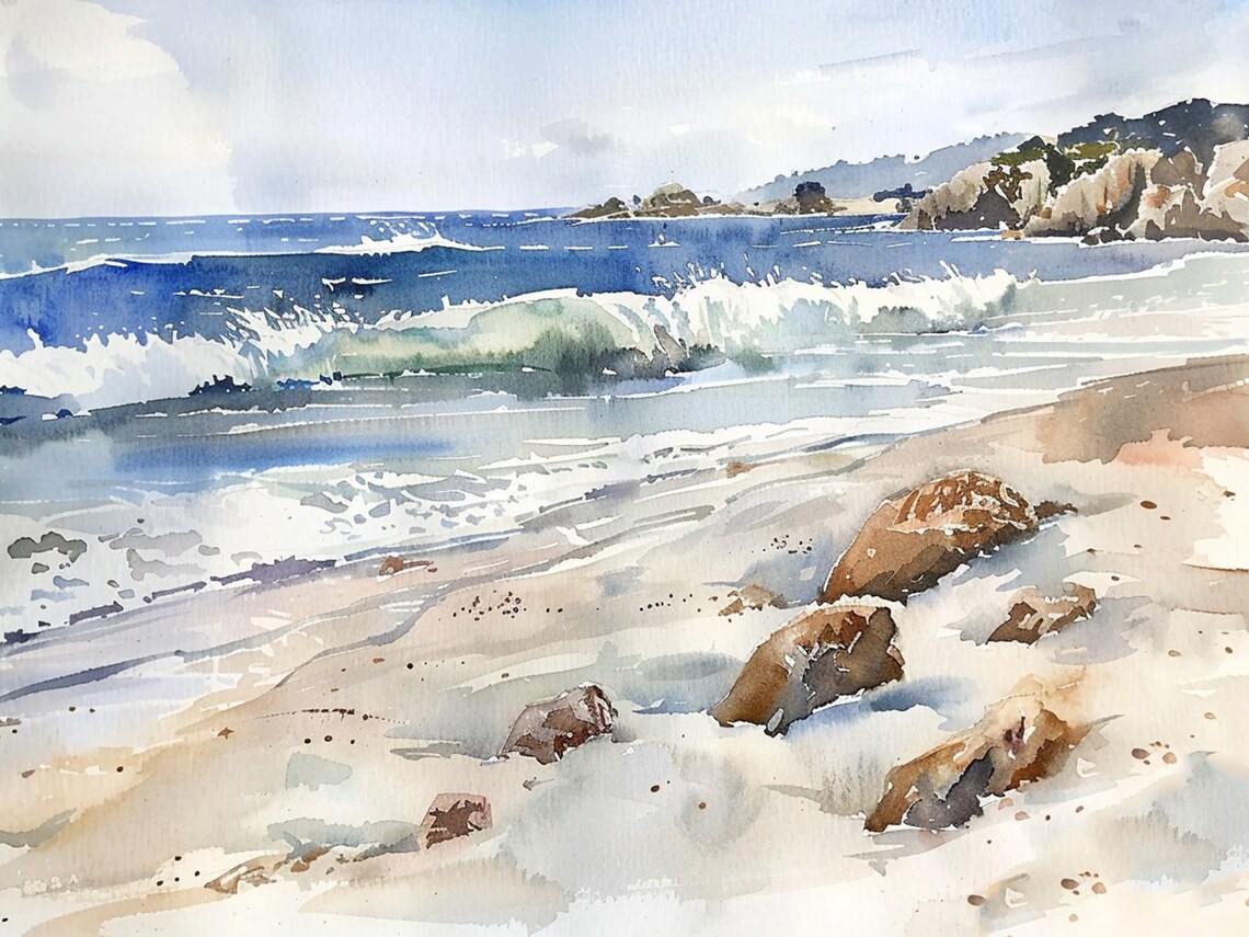Monterey Bay Seascape Home Wall Art Print