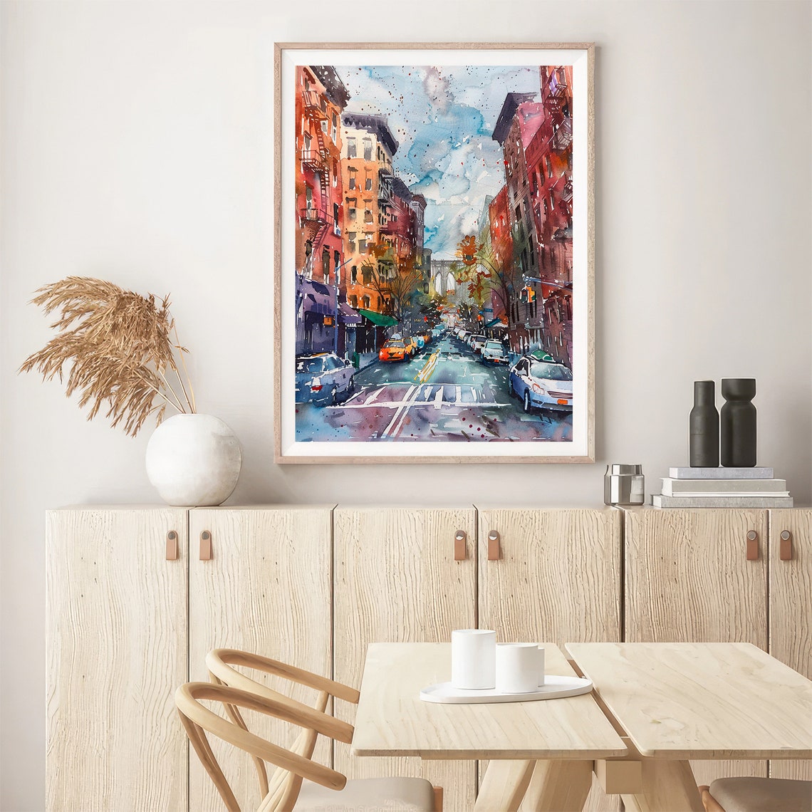 Brooklyn Street Watercolor Painting Brooklyn Bridge Watercolor Art Print Cityscape Wall Art Travel Gifts By Feelingprints - Image 5