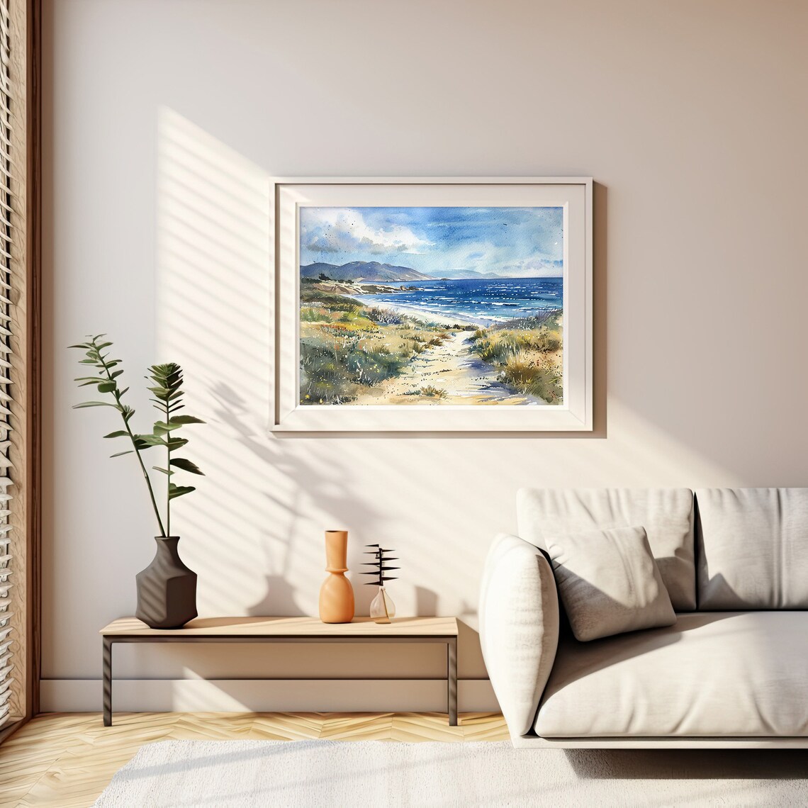 Big Sur Coastline Watercolor Art Print, California - Image 2